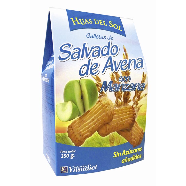 Galletas salvado de avena con manzana