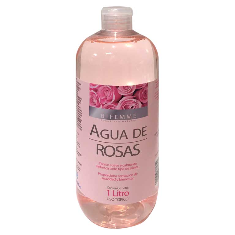 Agua de Rosas Sin Parabenes Ni Alcohol 1L