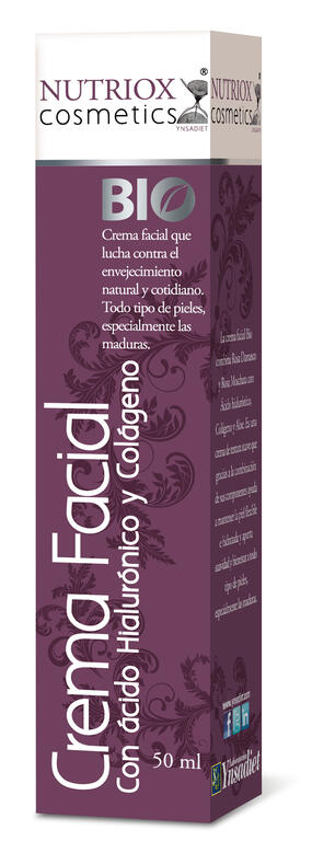 Crema facial ácido hialurónico y colágeno bio